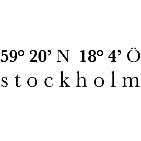 Väggtext Koordinater