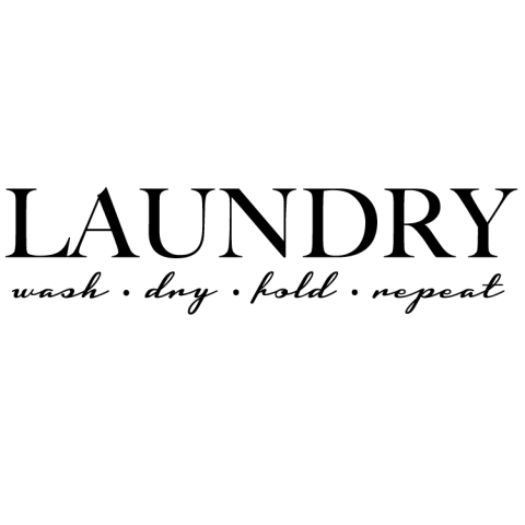 Väggtext Laundry
