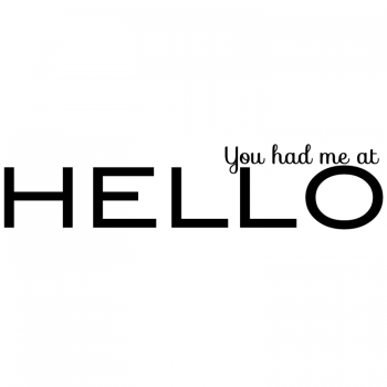 Väggtext You had me at hello