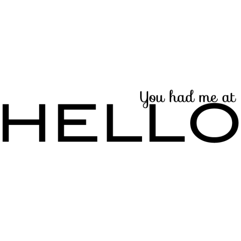 Väggtext You had me at hello