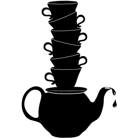 Väggdekor Teapot & cups