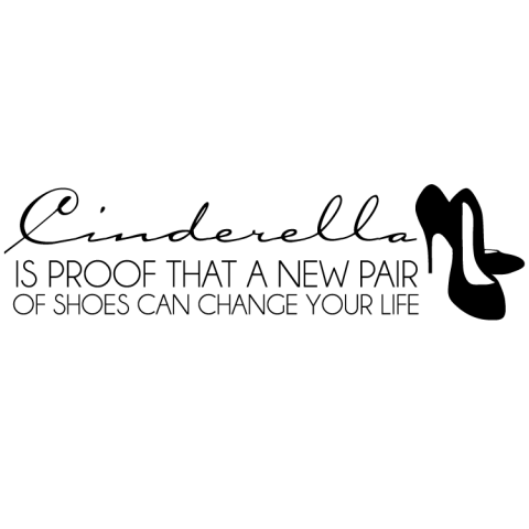 Väggtext Cinderella is..