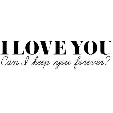 Väggtext I Love You