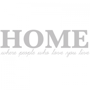 Väggtext HOME 