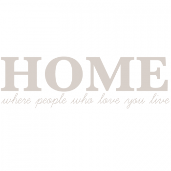 Väggtext HOME 