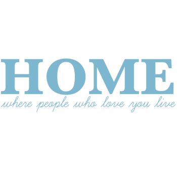 Väggtext HOME 