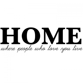 Väggtext HOME 