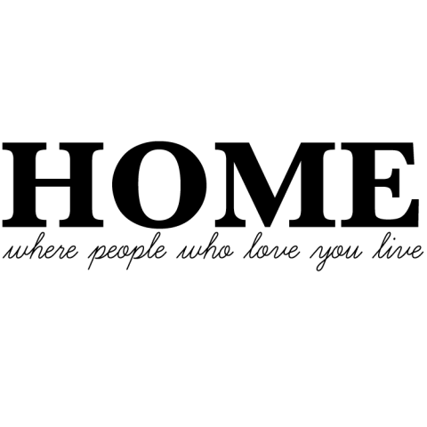 Väggtext HOME 