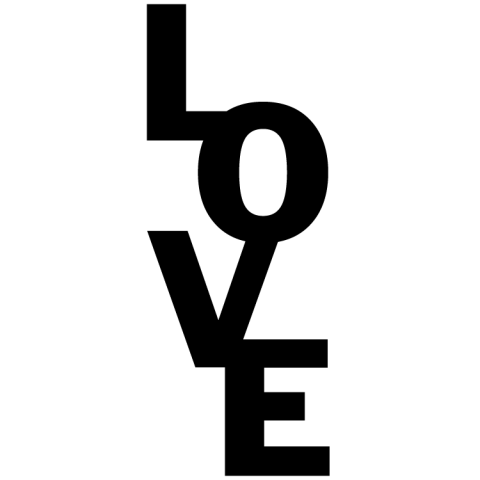 Väggtext LOVE