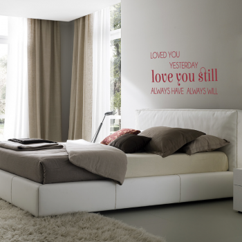 Väggtext Love you still 