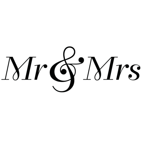 Väggtext Mr & Mrs