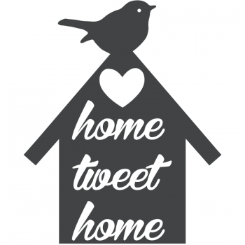 Väggdekor Home tweet Home