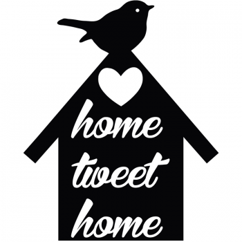 Väggdekor Home tweet Home