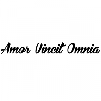 Väggtext Amor Vincit Omnia