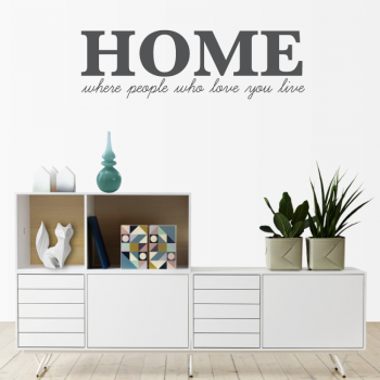 Väggtext HOME 