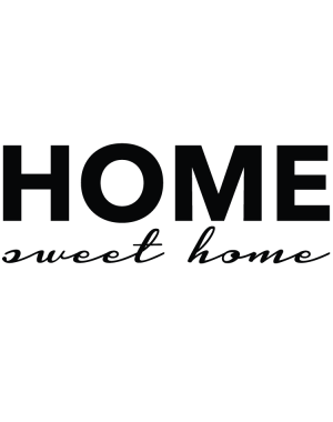 Väggtext Home sweet Home