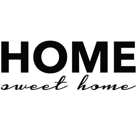 Väggtext Home sweet Home